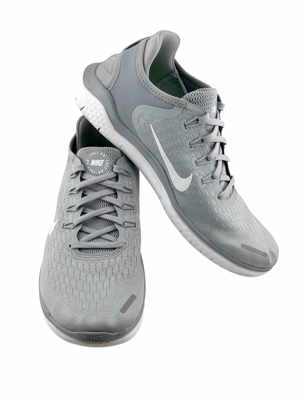 Nike Free RN 2018 Running Shoes Womens 9.5 Gray Mesh Activewear Adaptive Fit